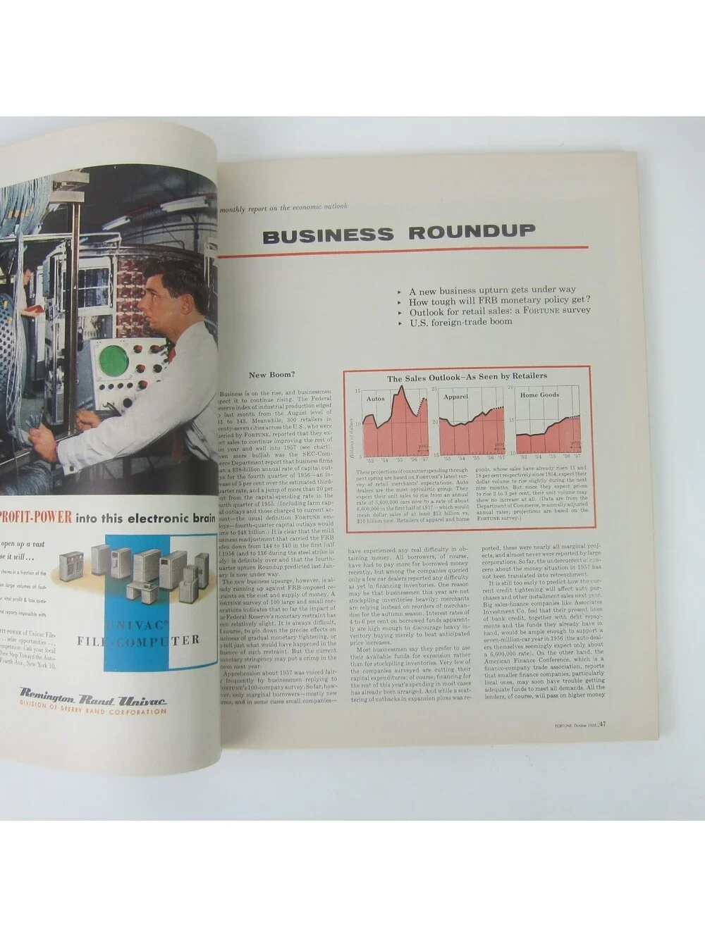 Vintage FORTUNE Magazine October 1956 Shell, Goodyear, Kodak, Seagrams, Esso Ads